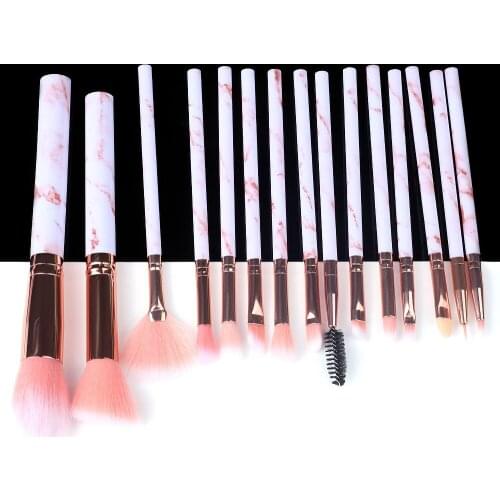 BIIIYI5/10/15pcs marble makeup brush tool natural brush set loose powder blush lip gloss powder eye shadow brush professional ma