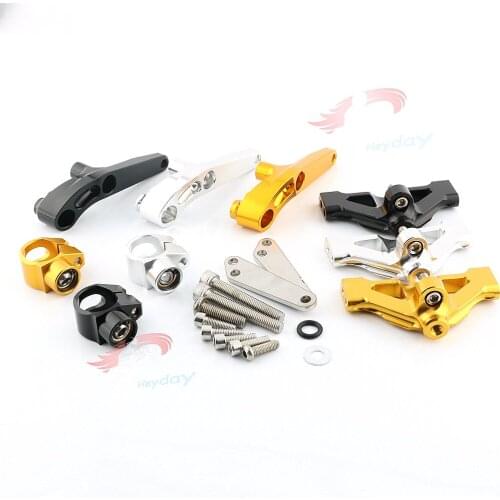 For Kawasaki Ninja ZX14R ZZR1400 2006-2012 Adjustable Steering Stabilizer Damper Bracket Mount Kit