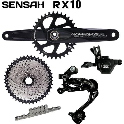 SENSAH RX 1x10 S Speed Bicycle Crank Trigger Shifter Rear Derailleur 10s Cassette 42T 46T Chain MTB Group Set For M6000 DEORE A5