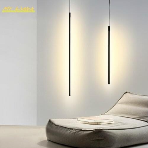 Modern Strip LED Pendant Lights Nordic Loft Dimming Pendant Lamp Living Room Bedroom Kitchen Hanging Lamps Suspended Luminaries