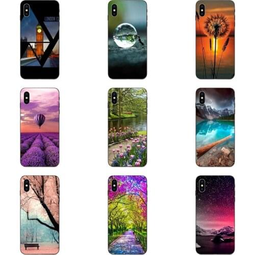 TPU Pattern Pink For Galaxy A10S A20S A2 Core A30S A40S A50S A70S A90 5G M10 M30S M40 Note 10 Plus Natural Scenery