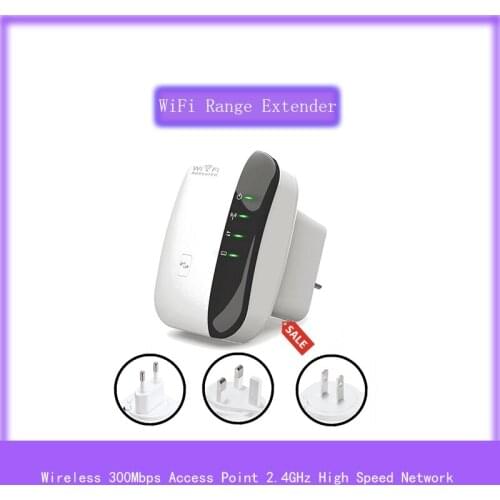 WiFi Range Extender/Wireless 300Mbps Access Point 2.4GHz High Speed Network - Milk White