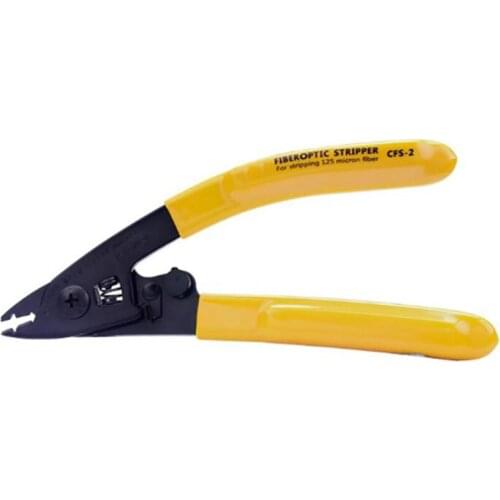 2 Hole Fiber Optic Stripper with Yellow Plastic Handle, Wire Stripper Cutter, Stripping the 250μm Coating of 125μm Fiber