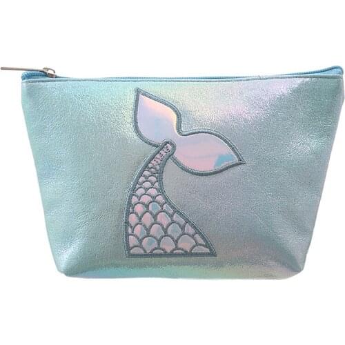 2020 New Laser Mermaid Makeup Bags Lady Women Large Capacity Hand Clutches Cosmetic Bag Travel Organizer Neceser Mujer