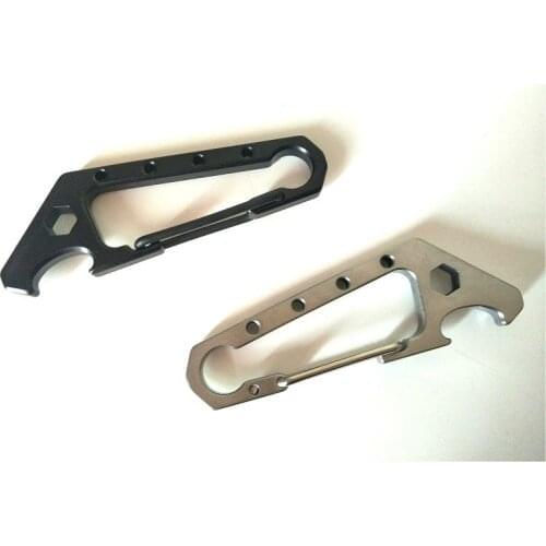 1PC Stainless Steel Shark Keychain Bottle Opener Hang Buckle Hexagonal Wrench Outdoor EDC Multifunction Key Ring Tools