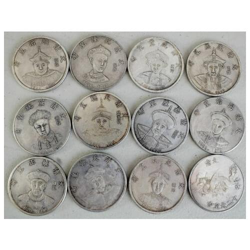 12 CHINESE EMPEROR KING QING DYNASTY FLYING DRAGON LUCKY COIN BIRTHDAY PARTY