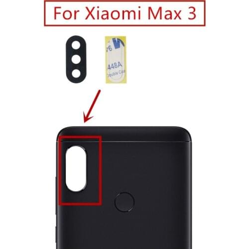 2pcs for Xiaomi mi Max 3 Camera Glass Lens Back Rear Camera Glass Lens Replacement Repair Spare Parts with Glue