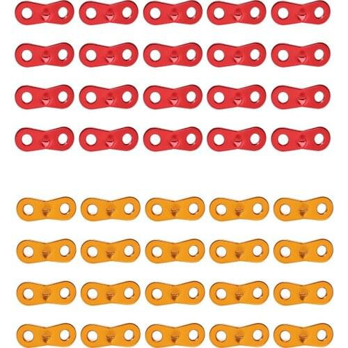 20pcs Outdoor Camping Tent Aluminum Rope Paracord Fixed Buckle Fastener Kit Paracord Camping Hiking Tightening Hook