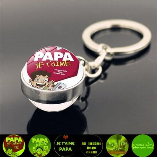 Glow in the Dark Maitresse Merci Keychain Jewelry with Silver Color Glass Ball Maitresse Keychain Ring for Teachers Gift