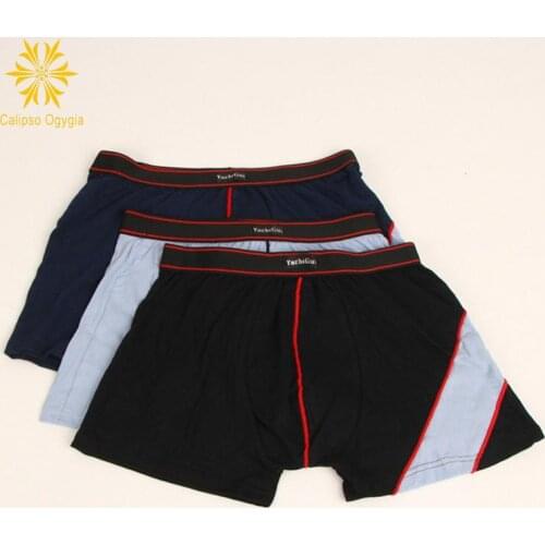3PCS lot Cheap Mens Pure 100% Cotton Boxers Underpants Men Sexy Underwear Boxer Shorts Man Ropa Interior Hombre Sexy XXL