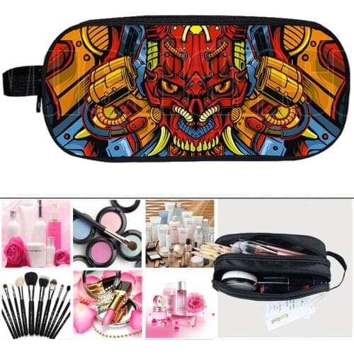 3D Abstraction Animal Tiger Wolf Dragon Pencil Case Children Monster Pen box Women Cosmetic Bag kid Cartoon Skull Stationery Bag