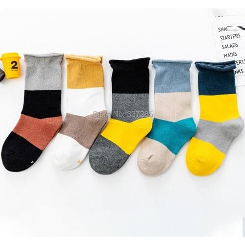 5pcs Baby Boy Cotton Socks Autumn Children multicolor Socks for Girls Kids Sport Children curling spring boys girls socks