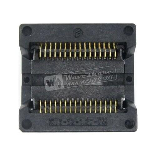 Waveshare OTS-32-1.27-05 Enplas IC Test Socket Programming Adapter 9.53mm Width 1.27mm Pitch for SOP32 SO32 SOIC32 Package