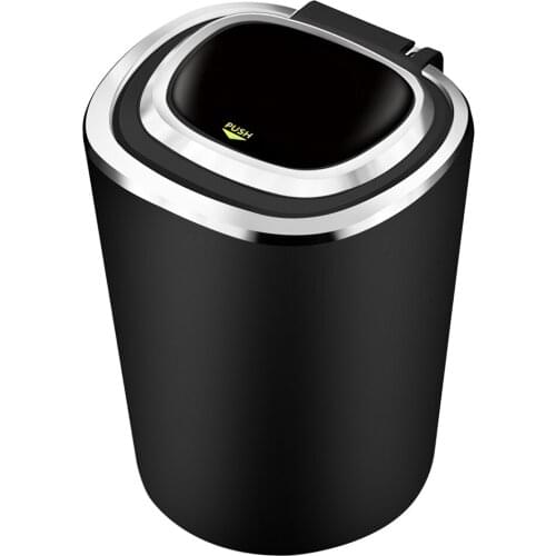 Car Ashtray With LED Light Push Type Auto Vehicle Cigarette Ashtray Holder Portable Universal LED Light Cigar Ashtray Trash Can