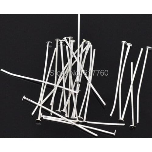 Free Shipping! 350PCs Silver Plated Head Pins 0.7x45mm(21 gauge) E01535