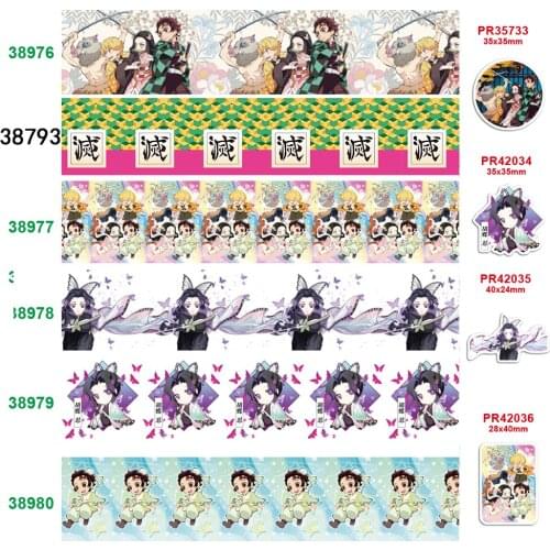 Free shipping characters printed grosgrain ribbon 38976