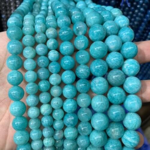 AAA grade blue amazonite stone beads natural stone beads DIY loose beads for jewelry making strand 15" wholesale