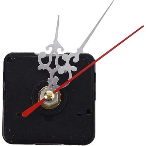 Clock Movement Mechanism with Silver Hour Minute Red Second Hand DIY Tools Kit