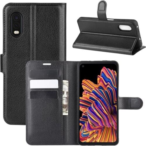 For Galaxy Xcover Pro Case Luxury PU Leather Wallet Stand Flip Case On for Samsung Xcover Pro SM-G715FN SM-G715F 2020 6.3" Guard