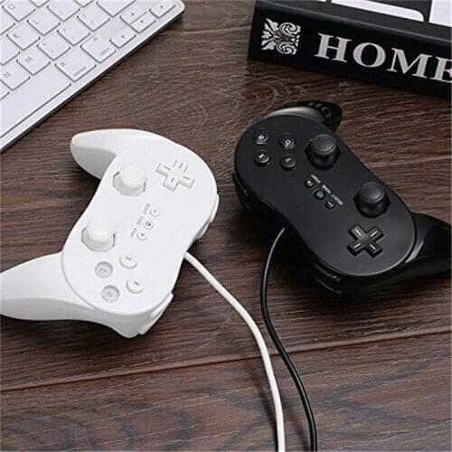 Black And White Second-generation Classic Controller Wii PRO Suitable For Wii Classic Gamepad Remote Control