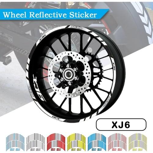 FOR YAMAHA XJ6 DIVERSION Motorcycle Decorative High Quality Stripe Sticker Front and Rear Wheel Reflective Decal Accessories