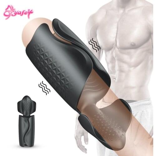 10 Speeds Electric Strong Pulse Male Masturbator Vibrating Penis Massager Endurance Delay Lasting Trainer Sex Toys for Man