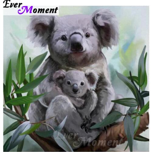 Ever Moment Diamond Painting Bear Animal Cross Stitch 5D DIY Full Square Diamond Embroidery Rhinestones Mosaic Gift ASF1306