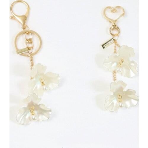 Fairy Elegant Keychain Flowers Shell Shape Romantic Korean Style Long Tassels Temperament Gifts for Women Accessories Keychain