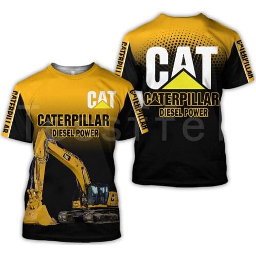 Excavator Equipment Worker Machine 3D Printed t shirt women for men Summer Harajuku T-shirts Short Sleeves Fashion Streetwear