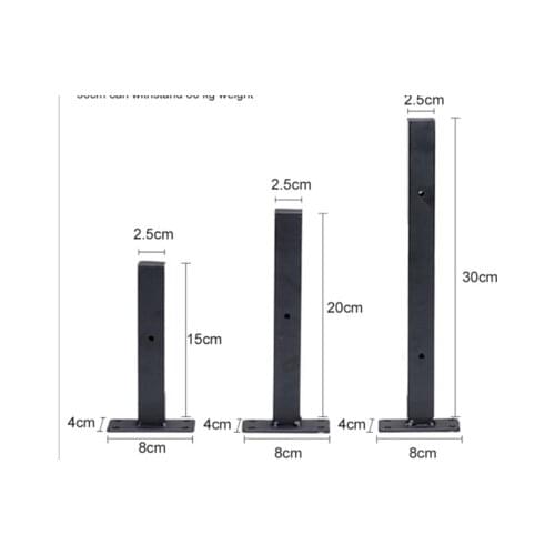 2 pcs. Iron Wall Mount Home Decor Hidden Storage Organization Supports Floating Stand Rack DIY Industrial Heavy Duty