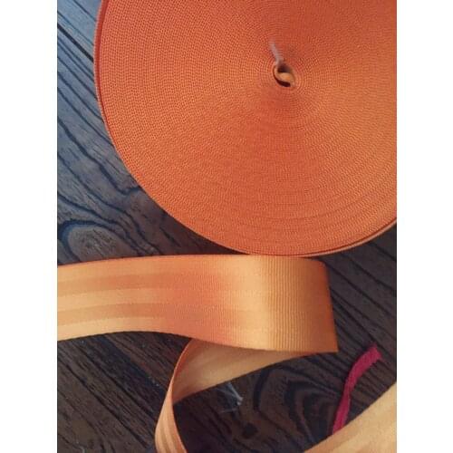 5 meters Roll Seat Belt Webbing Safety Strap orangeColor 48mm Wide 5 Bars