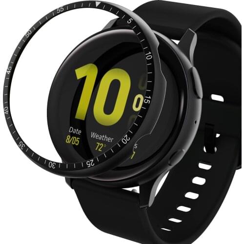 Alloy Bezel Ring Cover For Samsung Galaxy Watch Active 2 44mm 40mm Smartwatch Dial Adhesive Anti Scratch protection metal case