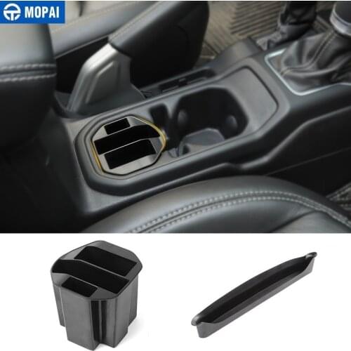 MOPAI Stowing Tidying for Jeep Wrangler JL Cup Holder Copilot Armrest Handle Storage Box for Jeep Wrangler JL 2018+ Accessories
