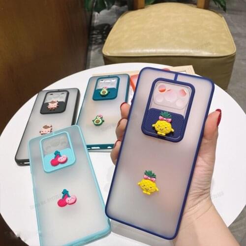 Cartoon Translucent Matte Phone Case For Motorola Moto G9 Play E7 Plus XT 2081-1 Slide Camera Lens Protection Back Cover Shell