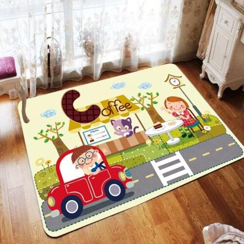 Cartoon Creative Childrens Floor Mats 3D Digital Printing Carpet Cartoon Home Door Mats Baby Crawling Mat Kids Carpet