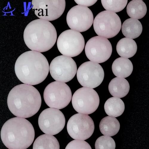 Natural Light Purple Jades Chalcedony Stone Beads For Jewelry Making 6 8 10mm Round Loose Spacer Beads DIY Bracelet Necklace 15"