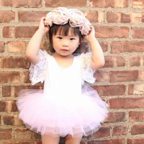 New Fashion Newborn Kids Baby Girls Pink Romper Party Lace Tutu Dress Clothes Outfit Party Lace Tutu Dress Clothes0-3Y