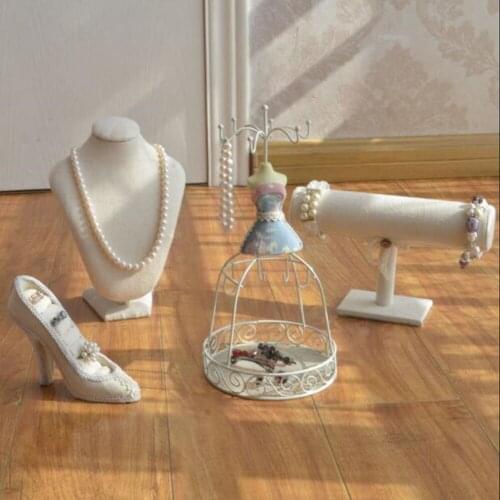 New 3Style Linen White Jewelry Storage Female mannequin body Display Rack Decoration Creative Craft Gift Model D388