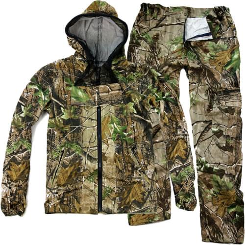 Bionic Camouflage Clothes Tactical Sniper Ghillie Suits Cotton Camo Hunting Clothing Anti-Mosquito Spring Autumn Fishing