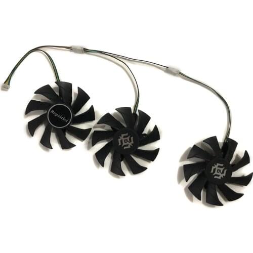 3pcs/set GeForce GTX 1070 VGA GPU Cooler Graphics Card Fan For ZOTAC GTX 1070-8GD5 X-Gaming OC Video Cards Cooling