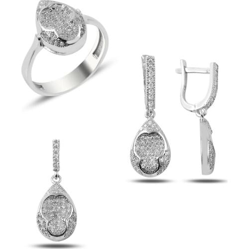 Silverlina Silver Zircon Stone Set
