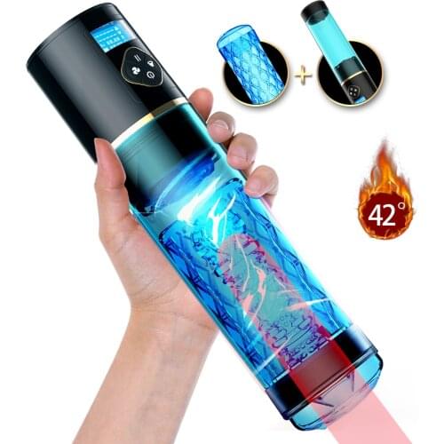Water Bath Penis Enlargement Vacuum Pump Sex Toy For Men Masturbator Sucking Penis Extender Trainer With Spa Adult Erotic Toy