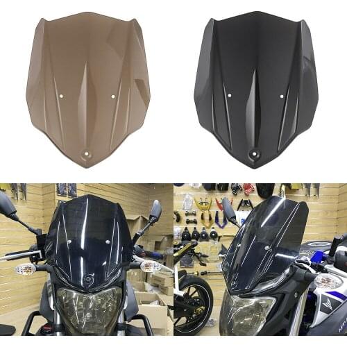 Windshield Windscreen Wind Deflectors With Mounting Bracket for Yamaha MT 03 MT-03 MT03 2016 -2019 2017 Motorcycle Accessories