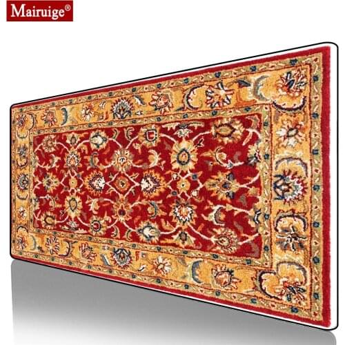 Vintage Persian Rug Red Mouse Pad XXL Gamer Desk Mat Large Keyboard Pad Gaming MousePad 90x40cm/70x30cm for Laptop Table Pads