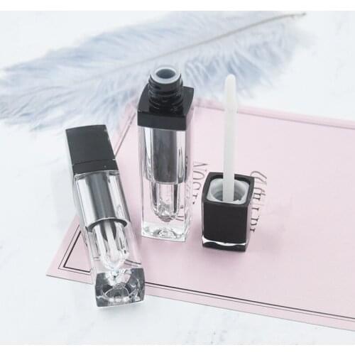High Grade Lip Gloss Tube with Black Cap, Empty Elegant Lip Gloss Container, DIY Arcylic Empty Lip Gloss Tube F147