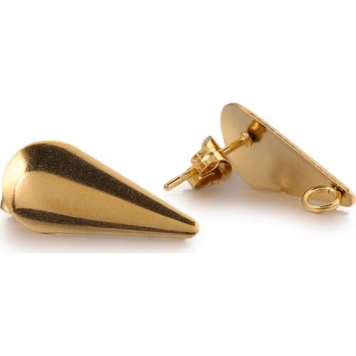 10pcs Lot Gold Stainless Steel Drop Earrings Hooks Ear Post Diy Earring Jewelry Making Supplies Accessories Wholesale Bulk Items