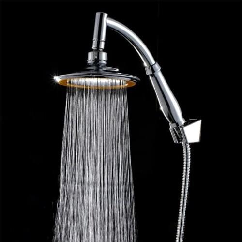 LeKing 6 inch Bathroom Shower Head Round Chrome Ultra-thin Showerheads Rainfall Shower Head Rotate 360 Degrees Rain Shower
