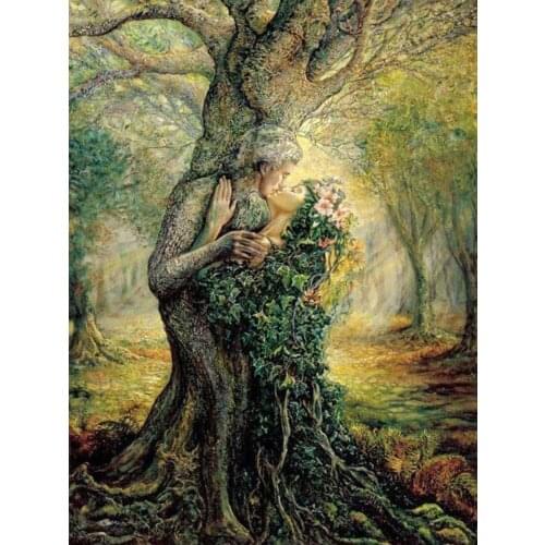 Full Square/Round Drill 5D DIY Diamond Painting 3D Embroidery Cross Stitch 5D Rhinestone Home Decor Gift Couple tree elves embr