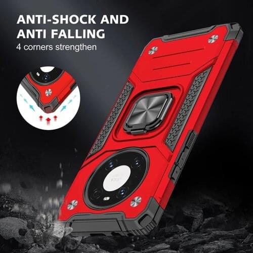 Armor Shockproof Case For Huawei Mate 40 Pro Pro Plus Lite NOH-NX9, NOH-AN00 Magnet Holder Ring Cover Funda For Huawei Mate40