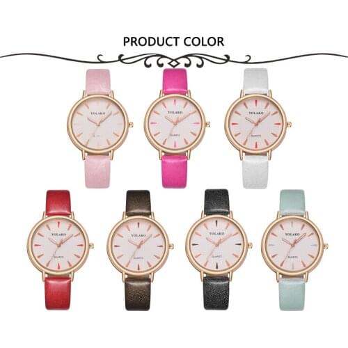 YOLAKO Women Leather Moving Diamond Watch Luxury Ladies Quartz Wrist Watches Clock Reloj Mujer Relogio Feminino